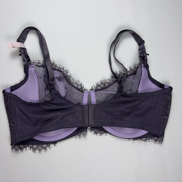 Victoria's Secret Dream Angels Purple Lace Unlined Balconette Bra 38DD NWT - Picture 2 of 7